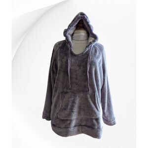 Member’s Mark Cozy Plush Pullover Hoodie Faux Fur Soft Purple Cream